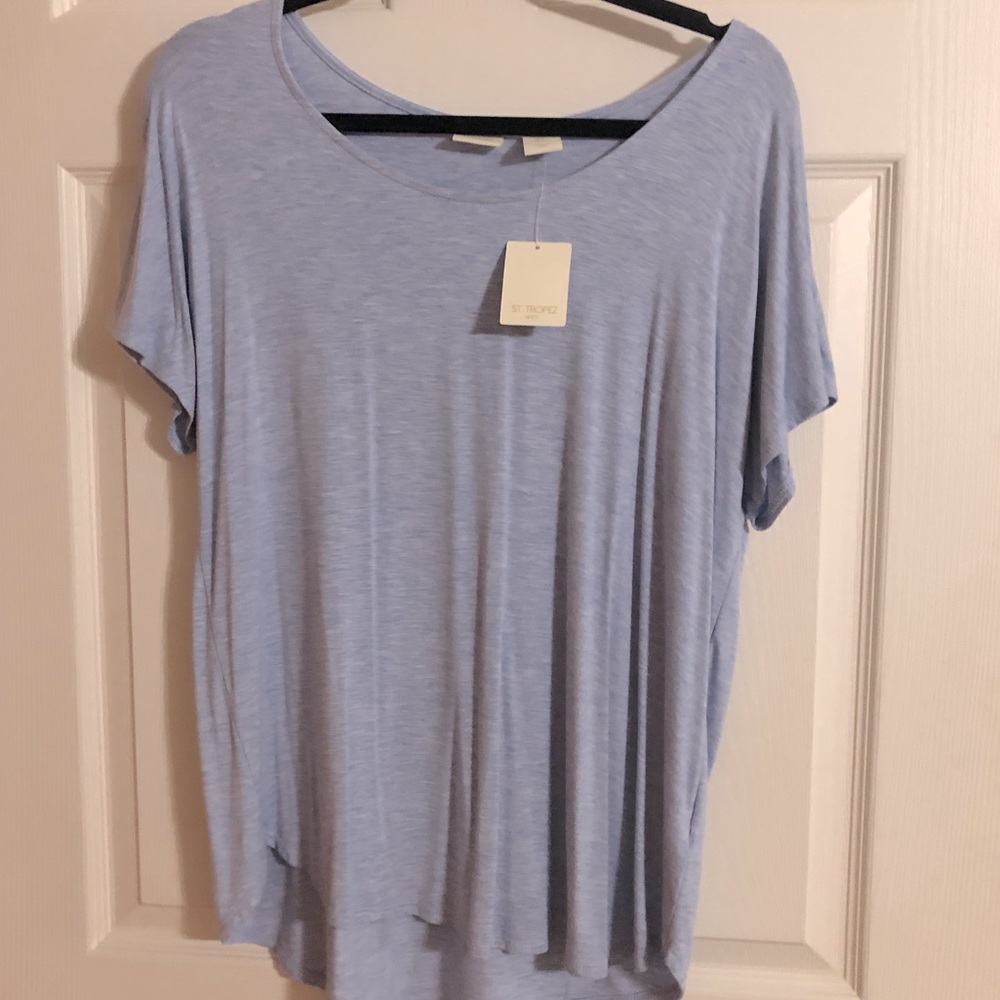 NWT St Tropez West Womens Short Sleeve Shirt Size Large